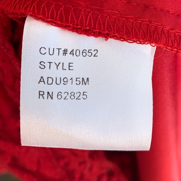 TADASHI SHOJI Filigree Embroidered Lace Red Cocktail Dress, NWOT, Size 12 - Picture 12 of 15